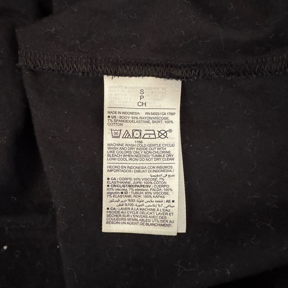 Old Navy black fit & flare combination midi dress sleeveless small - Picture 5 of 5